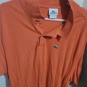 Lacoste orange polo size 9